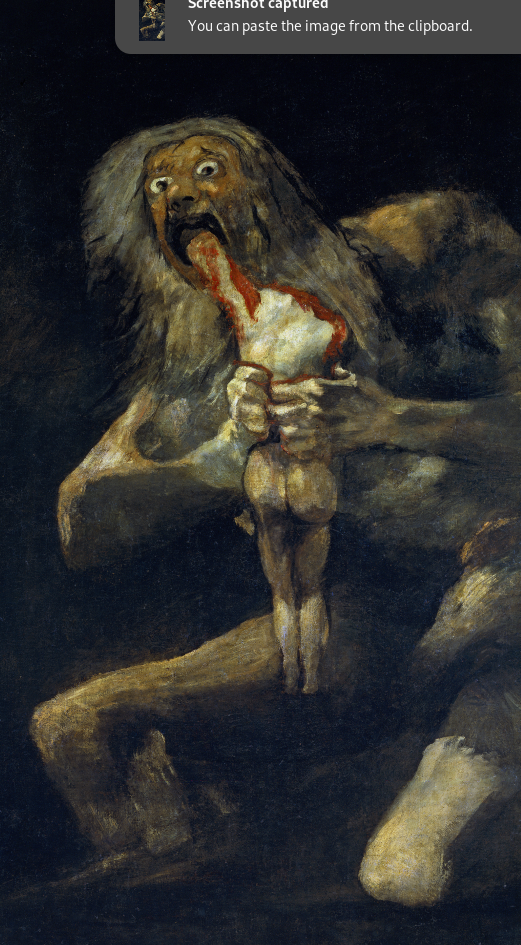 "Saturn Devouring His Son", early 19th century painting by Francisco Goya